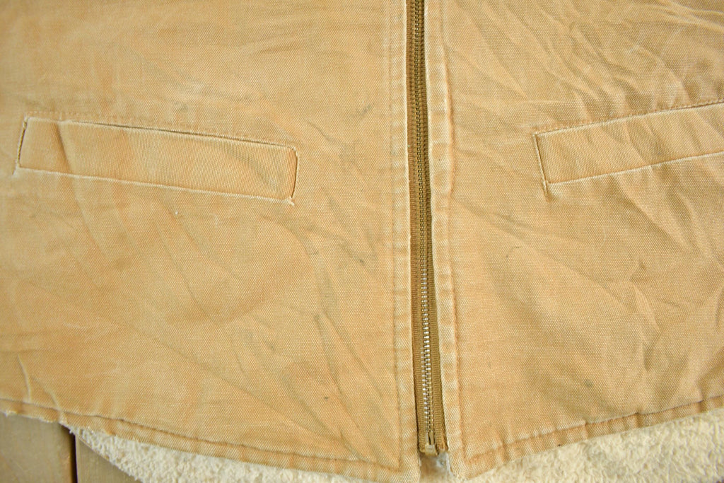 Vintage 1980s Carhartt Sherpa Lined Vest Jacket Mens Large Tall