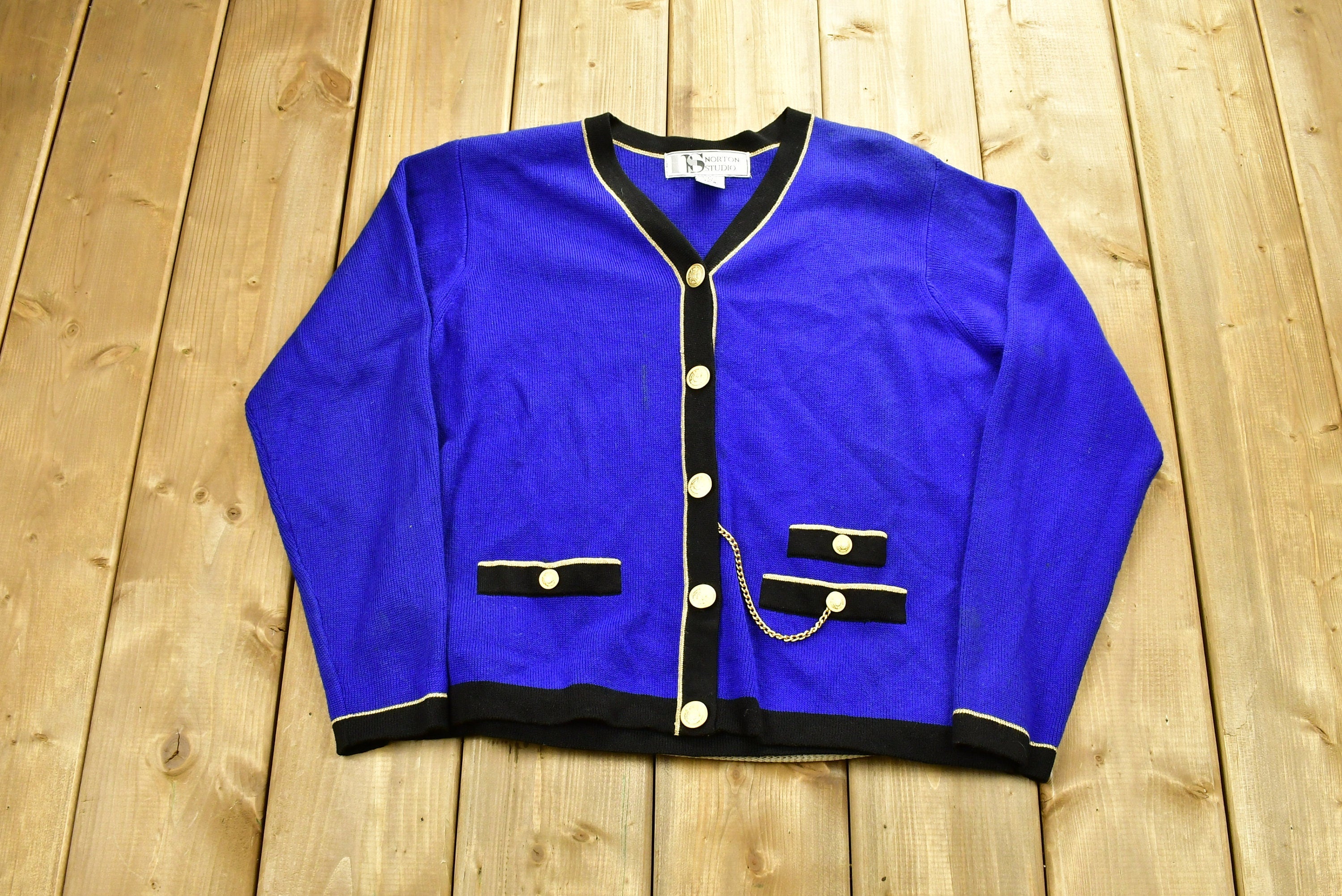 Vintage 90's Norton Studio Knitted Cardigan Sweater