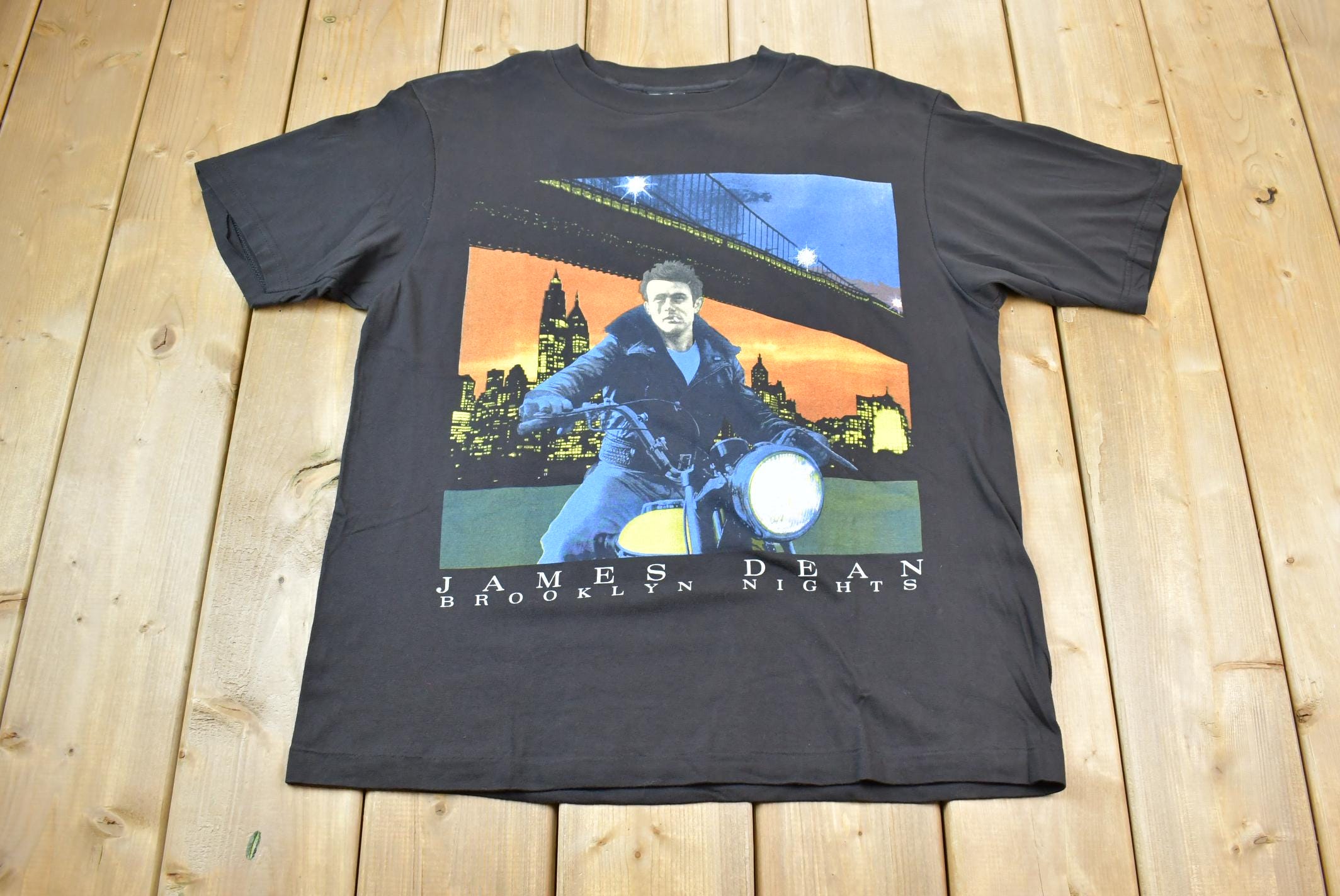 Vintage 1990s James Dean Brooklyn Nights Graphic T Shirt