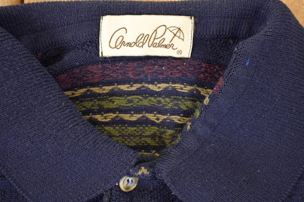 Vintage 1990s Arnold Palmer Knit Button Up Shirt Men's L