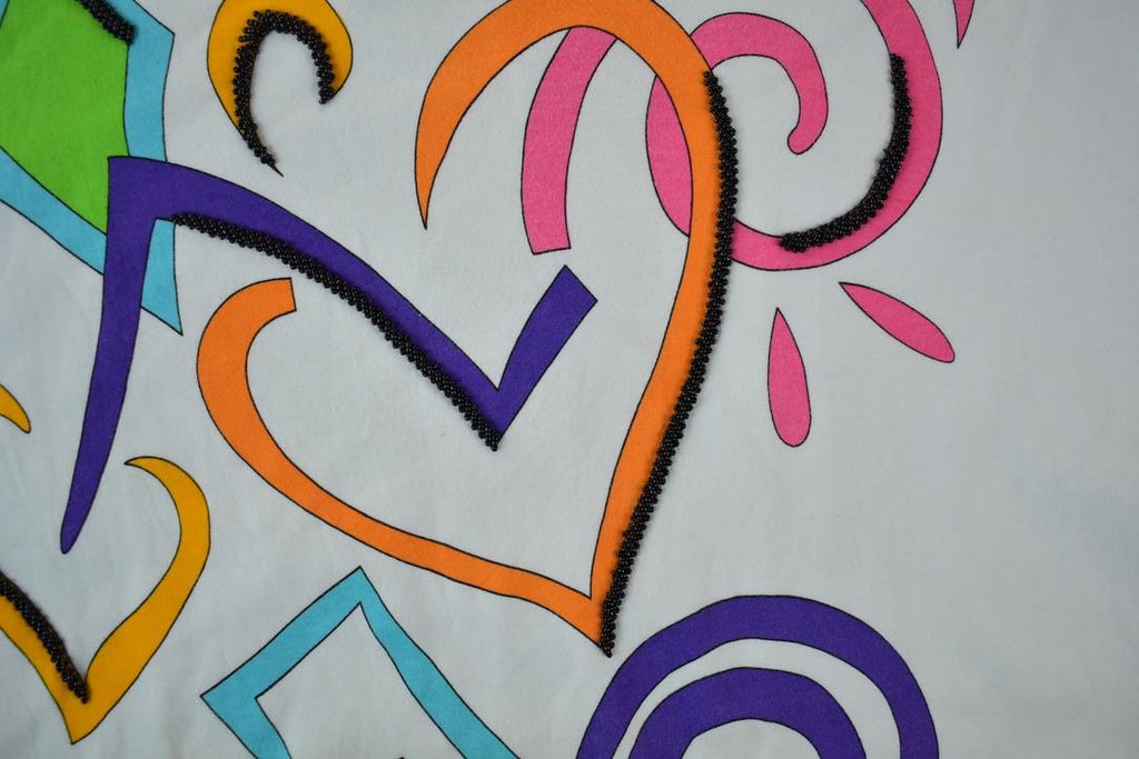 Vintage 1990s Santoria Hearts Graphic T-Shirt