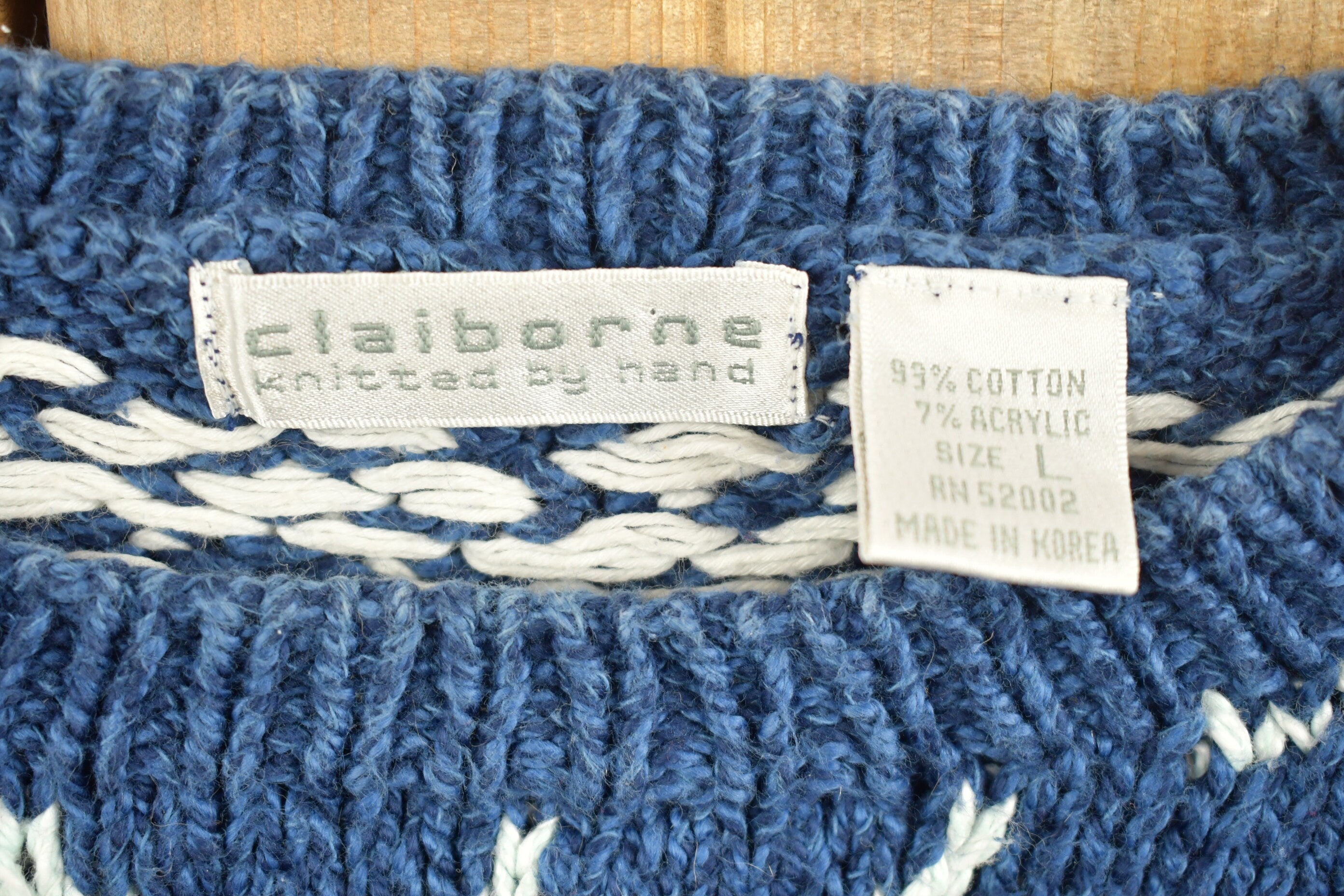 Vintage 1990s Claiborne Knitted Crewneck Sweater