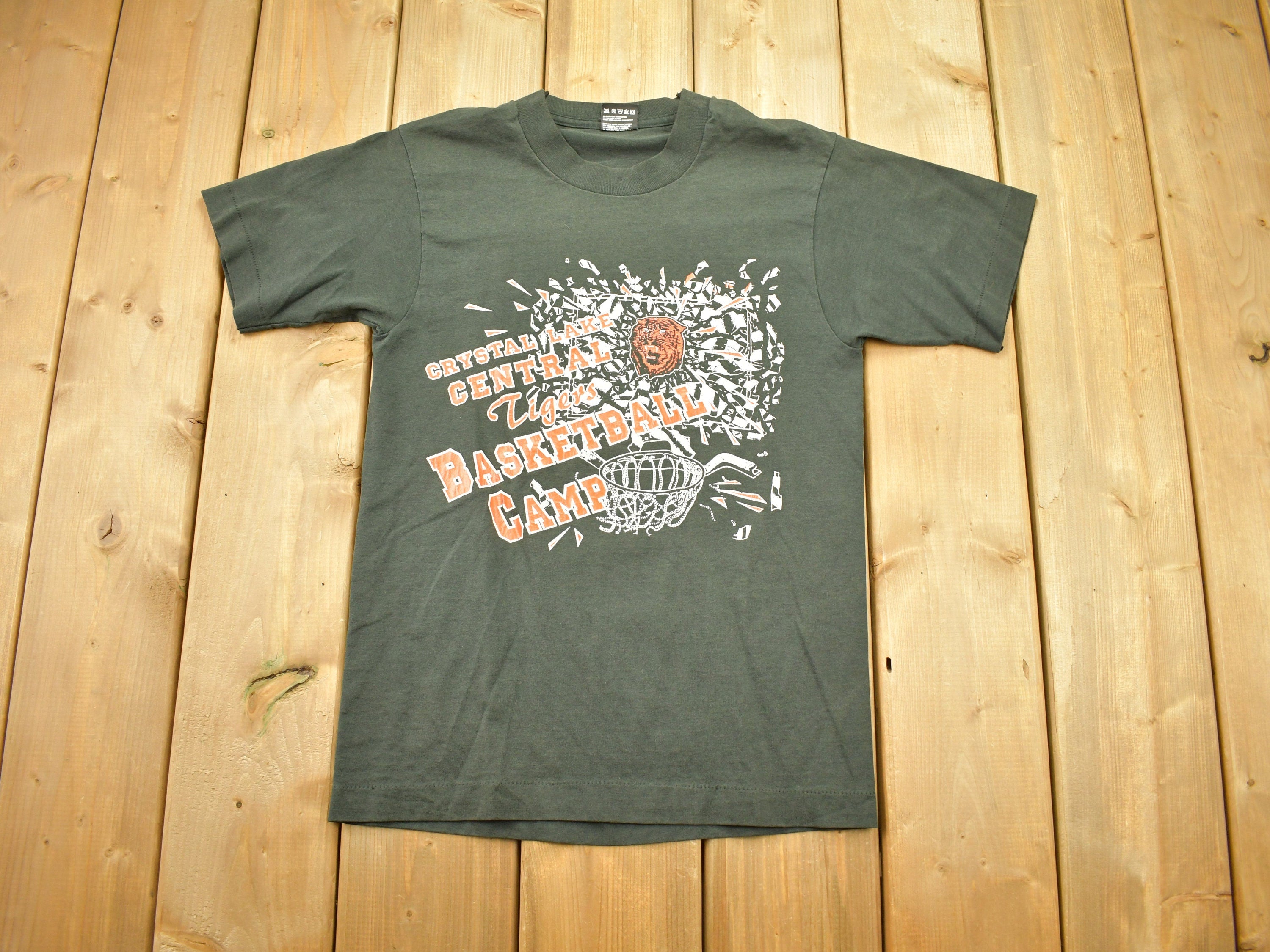 Vintage 1990s Camp Crystal Lake Basketball Single Stitch T-Shirt