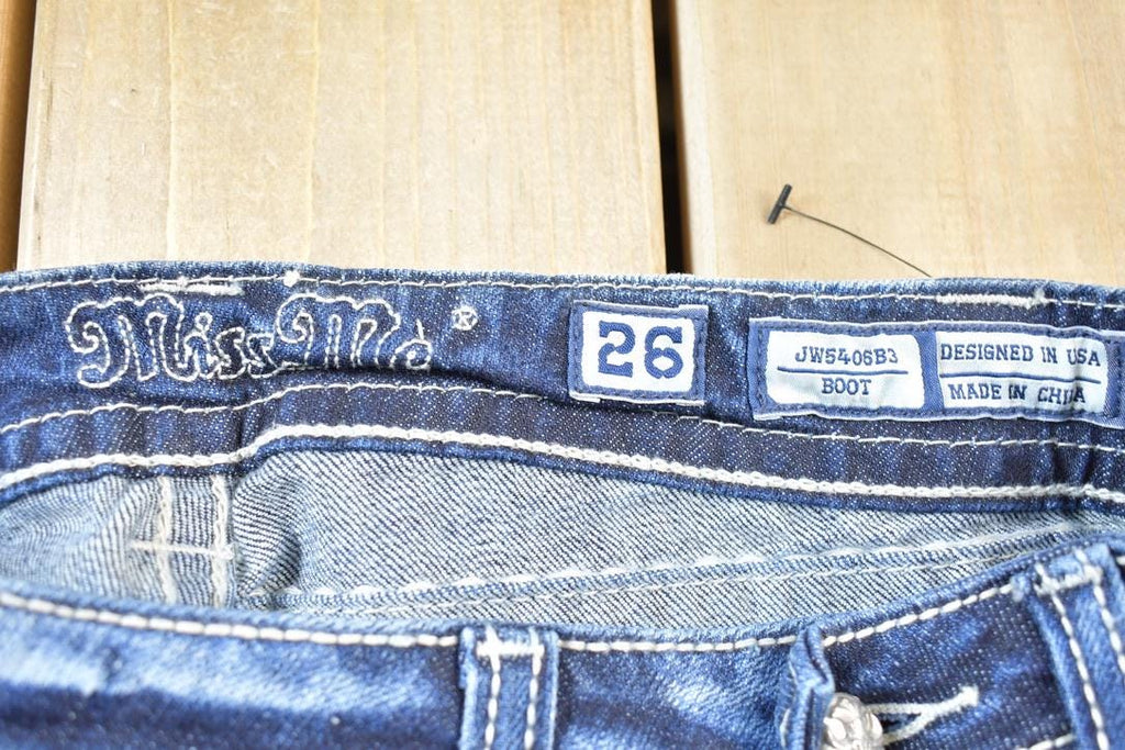 Vintage Y2K Miss Me Bedazzled Low Rise Jeans Size 26x31