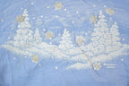 Vintage 1990s Morning Sun Winter Wonderland Double Collar Crewneck Sweatshirt Mens XL