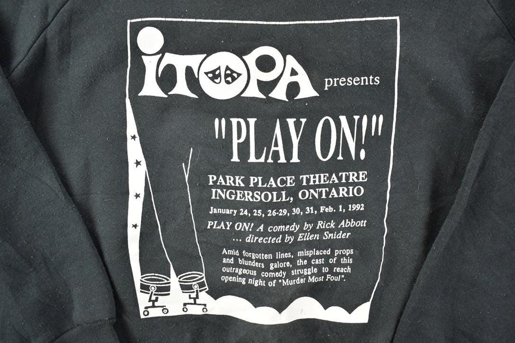 Vintage 1990s Itopa Play On Ingersoll Ontario Crewneck Sweatshirt
