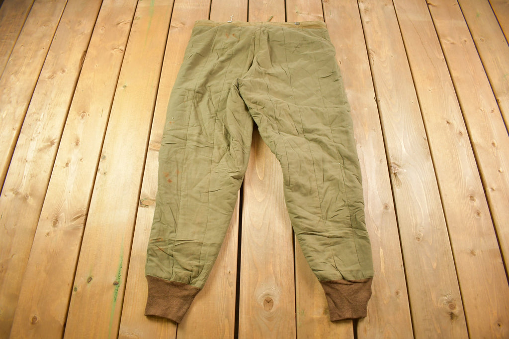 True Vintage 1960s Military Liner Pants Size 39 x 28