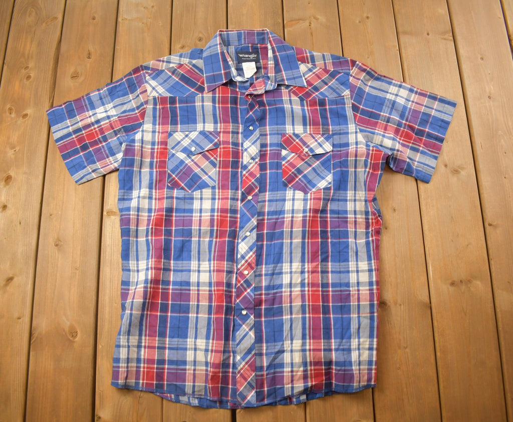 Vintage 1990s Wrangler Western Style Button Up Shirt