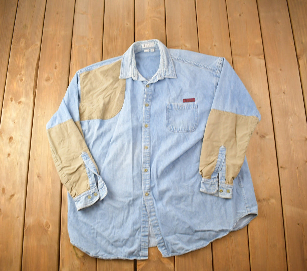 Vintage 1990s Columbia Denim Button Up Shirt