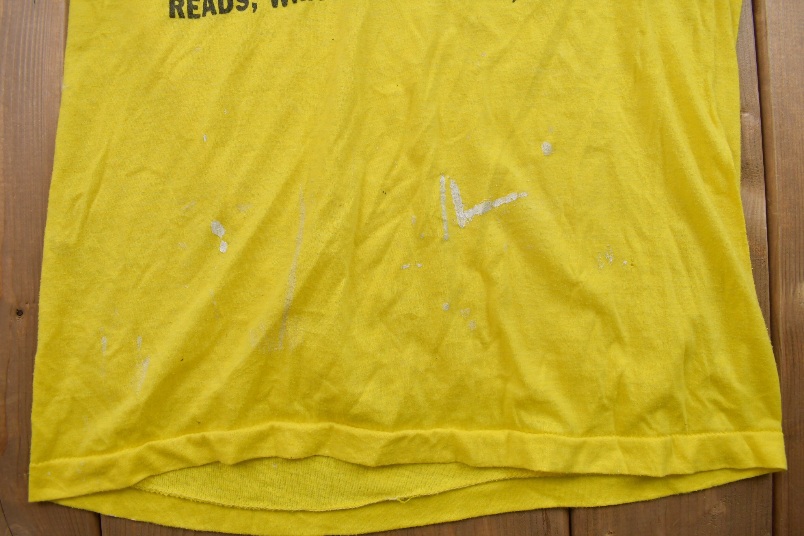Vintage 1980s Marion City Schools Graphic Thrashed Screen Stars T Shirt  Rare Vintage  Streetwear  Single Stitch  Made In USA