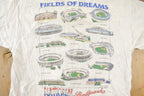 Vintage 1990s Fields Of Dreams American Baseball Ball Parks Graphic T Shirt Men's Large