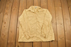 Vintage 1990s Mustard Blank Button Up Shirt