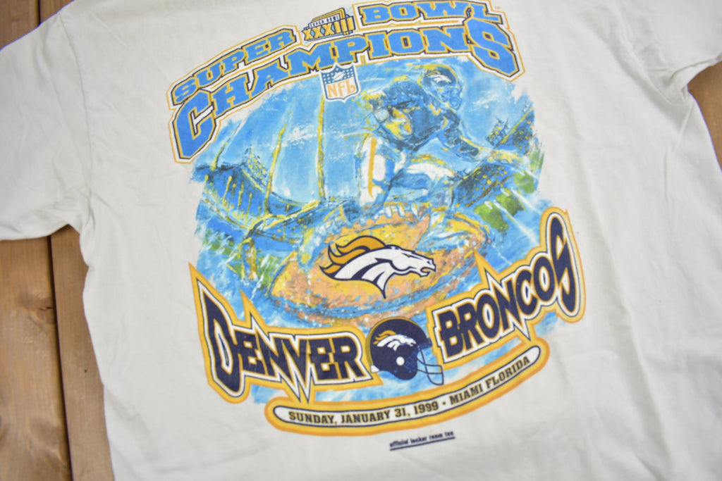 Vintage 1999 Denver Broncos NFL Superbowl Champions Graphic Starter T-Shirt