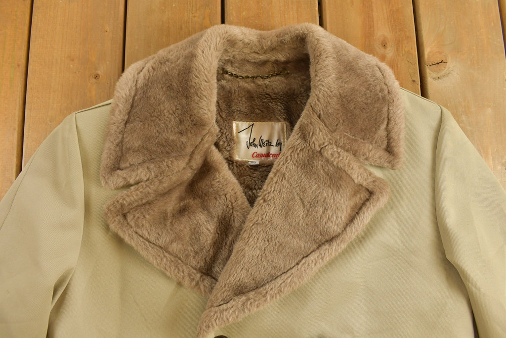 Vintage 1980s John Weitz Long Fur Coat