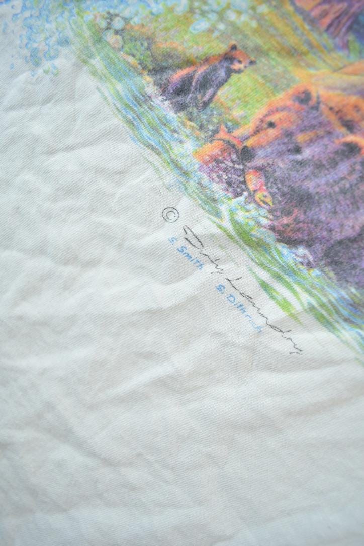 Vintage 1990s Vanishing Heritage Wolf Graphic T-Shirt