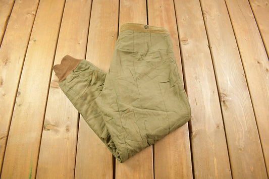 True Vintage 1960s Military Liner Pants Size 39 x 28 / Button Fly / Army Pants / Military Pant's / Vintage Military Pants