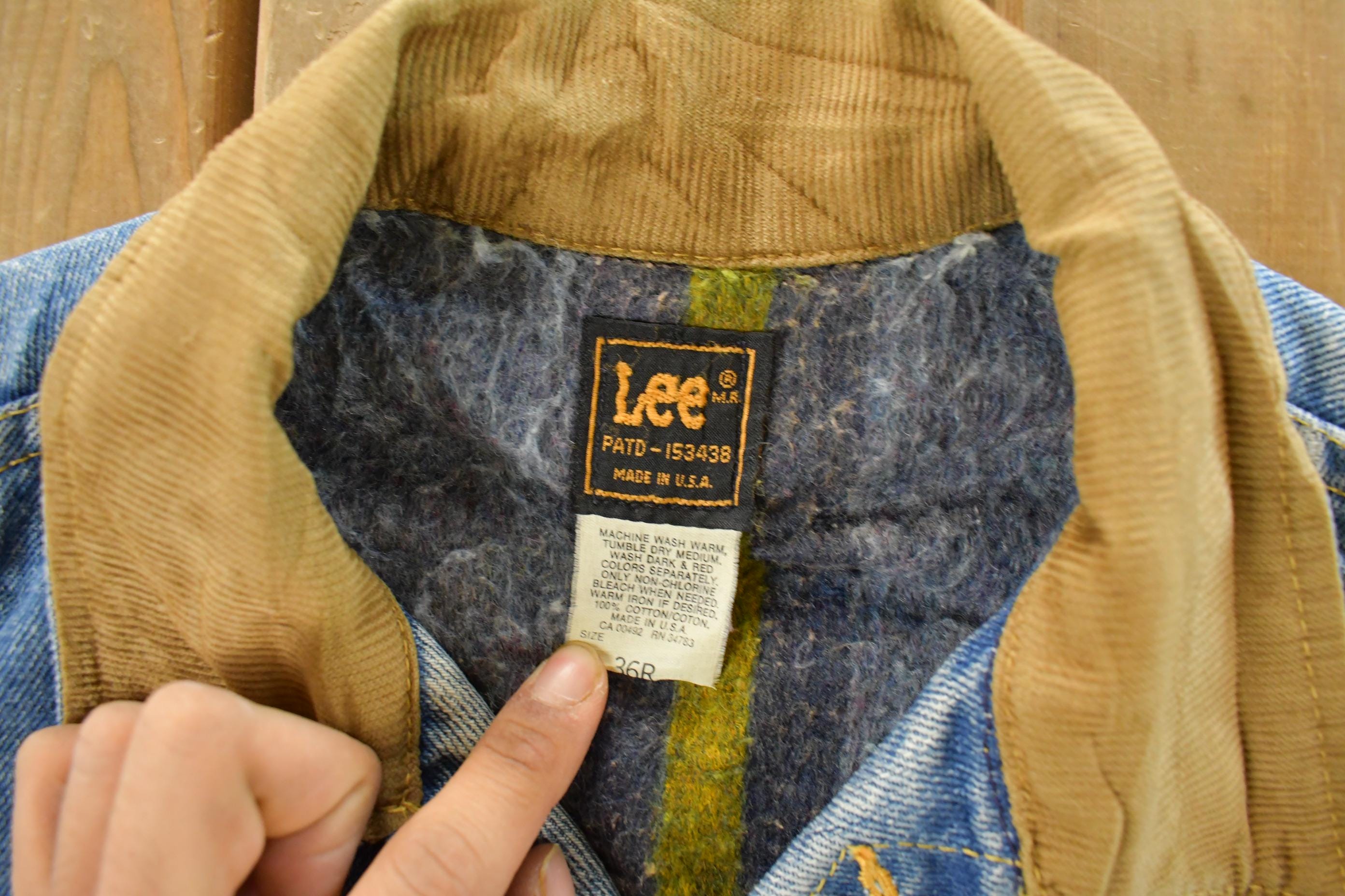 Vintage 1970s Lee Blanket Lined Denim Jean Trucker Jacket Men's Small