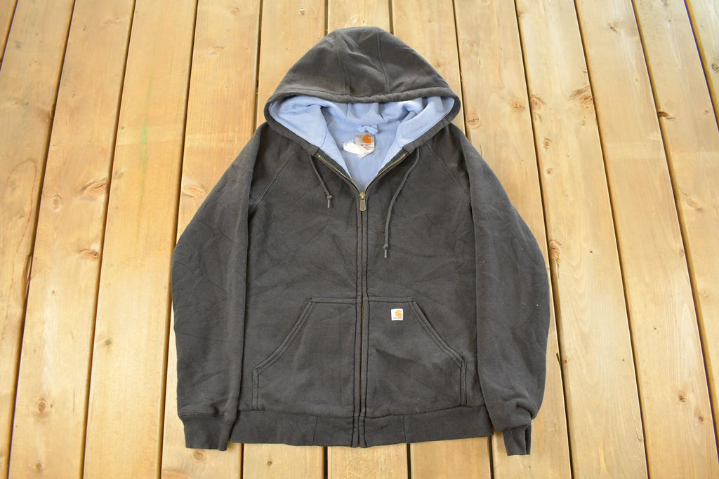 Vintage Y2K Carhartt Full Zip Thermal Lined Hoodie Sweatshirt Women's Small