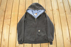 Vintage Y2K Carhartt Full Zip Thermal Lined Hoodie Sweatshirt Women's Small
