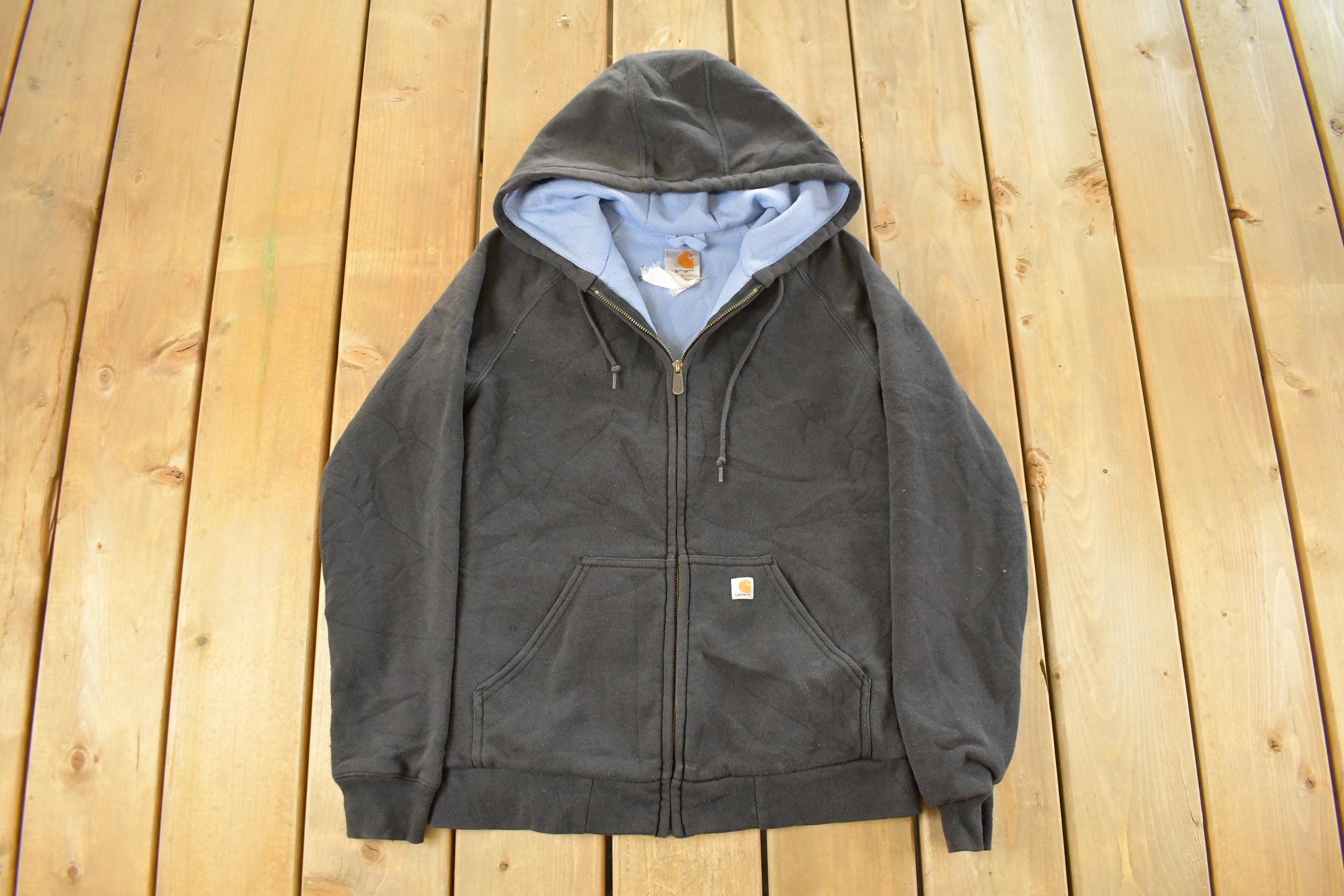 Vintage Y2K Carhartt Full Zip Thermal Lined Hoodie Sweatshirt Women's Small