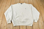 Vintage 1990s Polo Ralph Lauren White Crewneck Sweatshirt