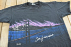 Vintage 1990 San Segal San Francisco Golden Gate Bridge Souvenir T-Shirt Men's L
