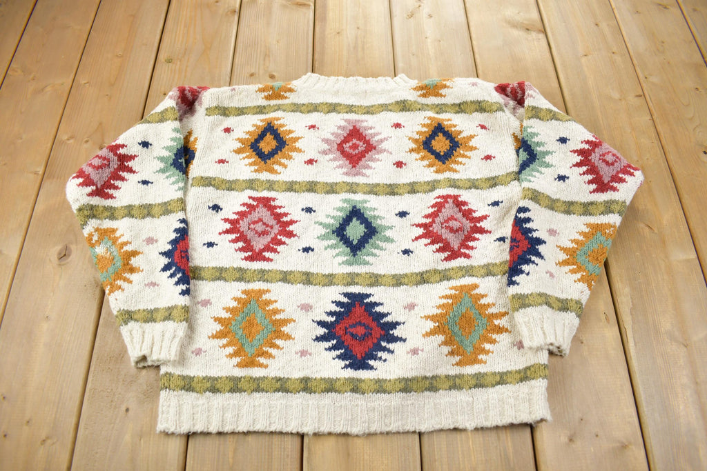 Vintage 1980s LL Bean Aztec Pattern Knit Sweater
