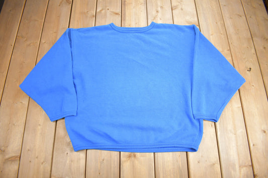 Vintage 1980s Blank Blue Crewneck Sweatshirt / 90s Crewneck / Made In Canada / Essential / Streetwear / 80s Blank