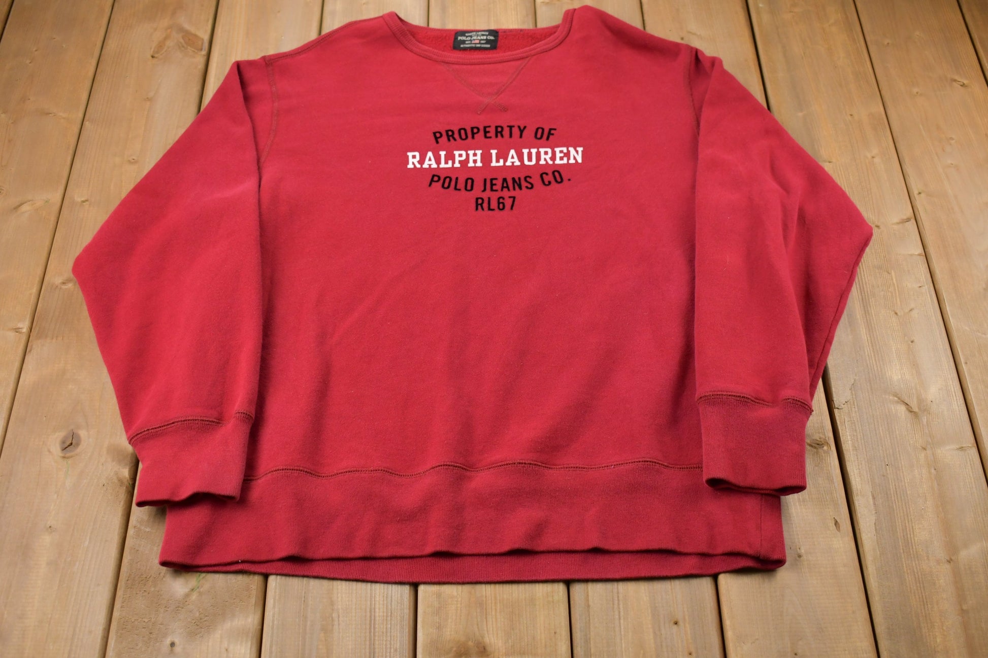 Vintage 1990s Polo Jeans Co. Ralph Lauren Embroidered Crewneck Sweatshirt