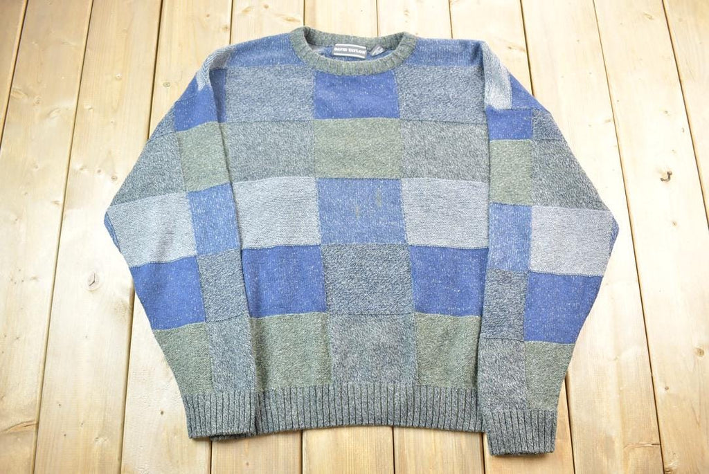Vintage David Taylor Colour Block 1990s Knit Crewneck Sweater