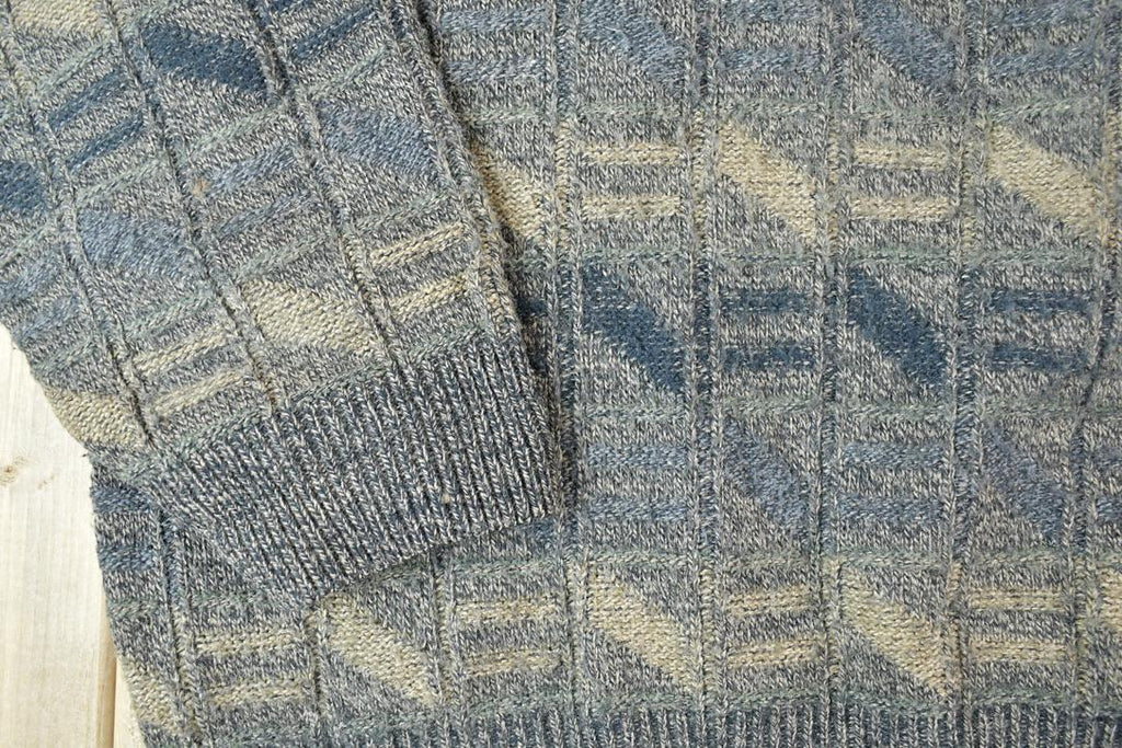 Vintage 1990s Towncraft Knit Abstract Pattern Crewneck Sweater Made In Canada  90s Crewneck  Preppy Knits
