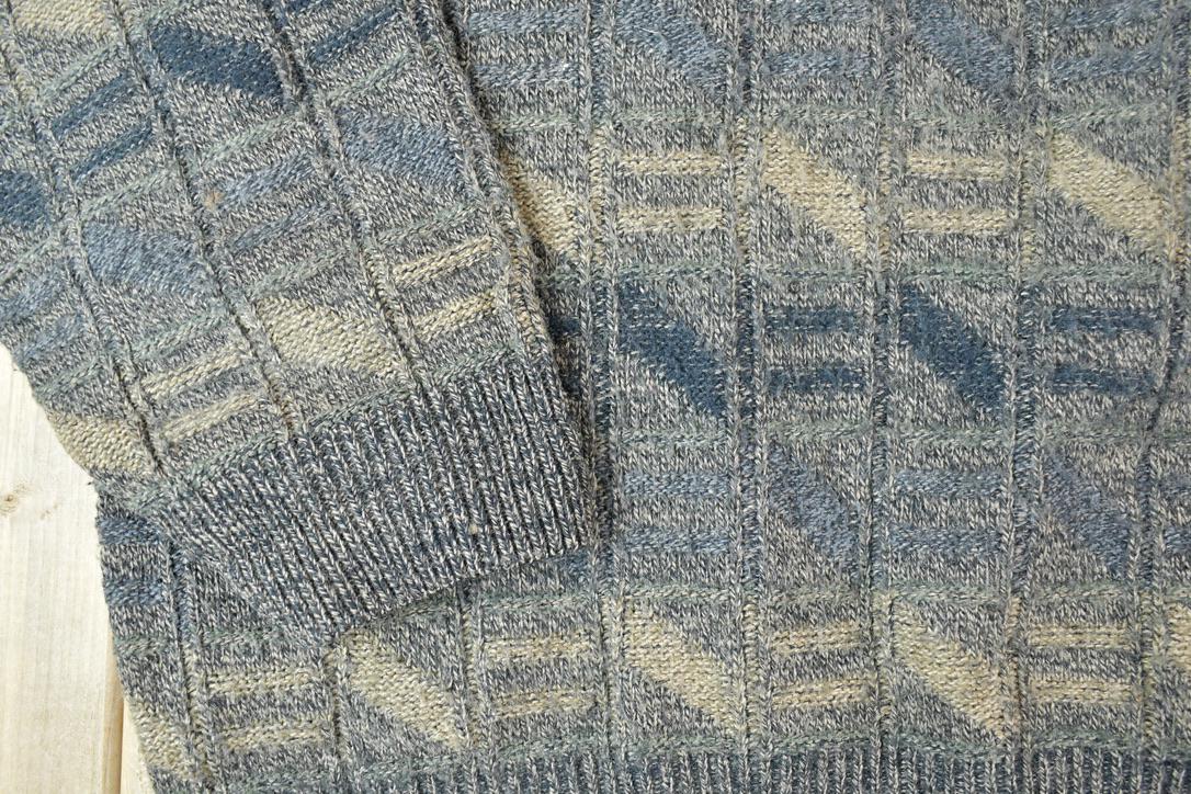 Vintage 1990s Towncraft Knit Abstract Pattern Crewneck Sweater Made In Canada  90s Crewneck  Preppy Knits