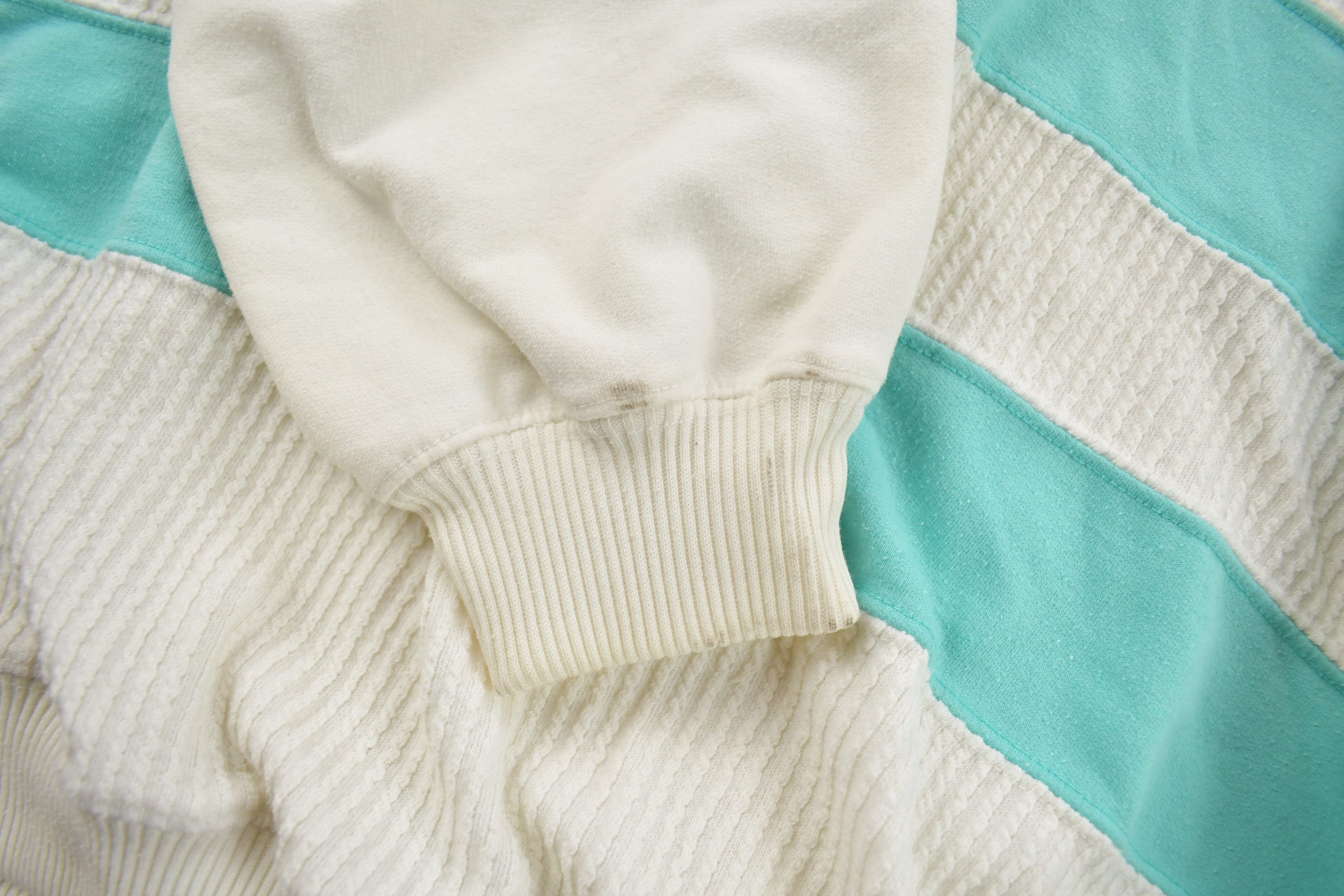 Vintage 1990s Quarter Button Color Block Sweatshirt