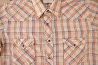 Vintage 1990s Wrangler Cowboy Cut X Long Tails Western Style Pearl Snap Button Up Plaid Shirt Made In USA