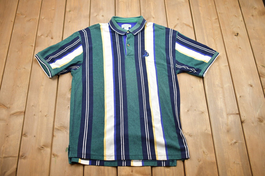 Vintage 1990s Izod Striped Collared Shirt