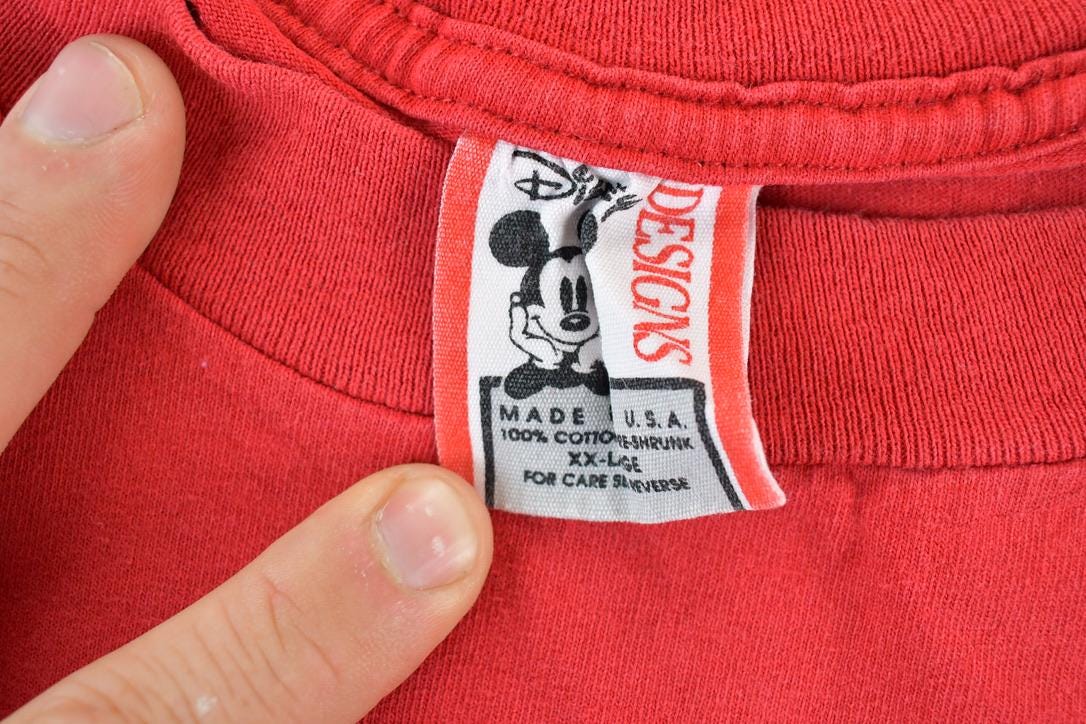 Vintage 1990s Walt Disney World Cartoon Promo T-Shirt