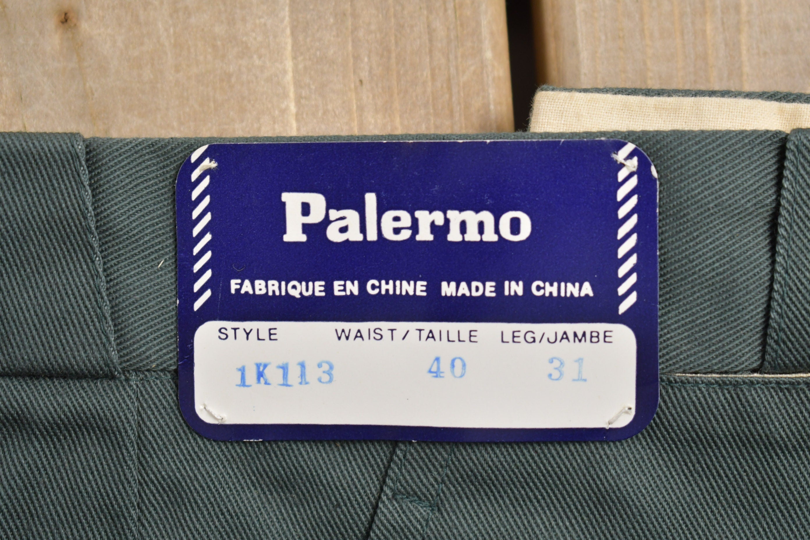 Deadstock Vintage 1980s Palermo Pleated Trousers Size 37 x 29.5