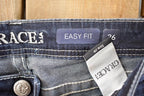 Vintage Deadstock Y2K Grace In LA Bedazzled Bootcut Low Rise Jeans Women's Size 26 x 32