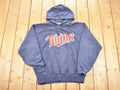 Vintage Y2K Nike Minnesota Twins MLB Embroidered Hooded Sweatshirt Men's L
