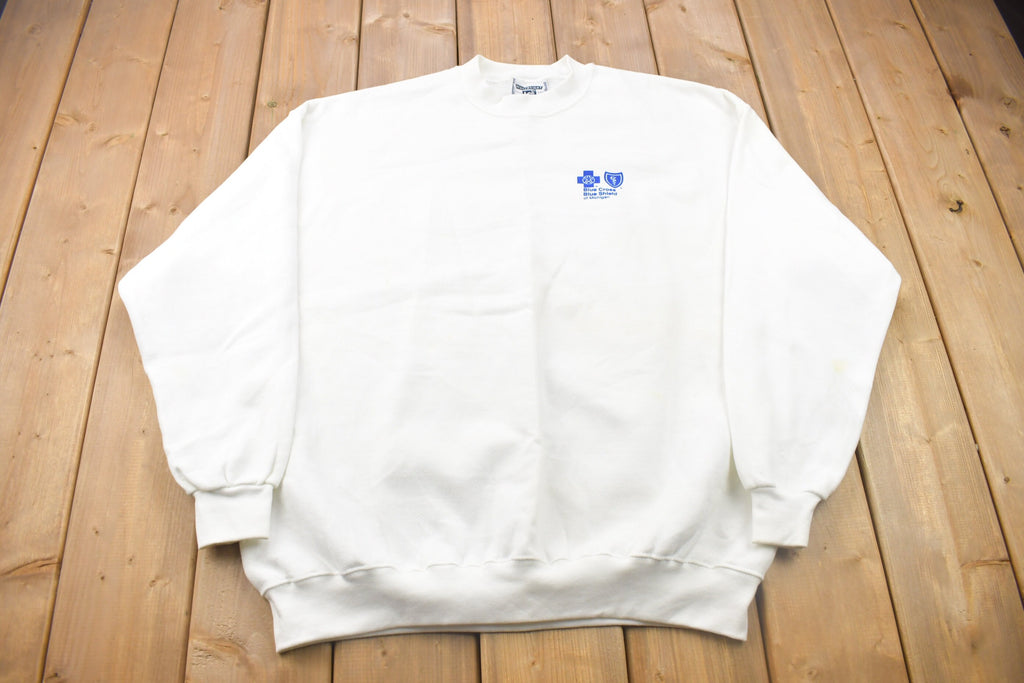 Vintage 1990s Blue Cross Blue Shield Crewneck Sweatshirt