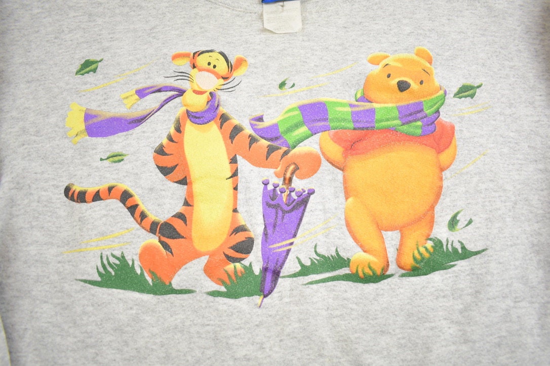 Vintage 1990s Winnie The Pooh Tigger Disney Crewneck Made In USA