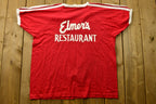 Vintage 1980's Elmer's Restaurant Uniform T-Shirt Made In USA