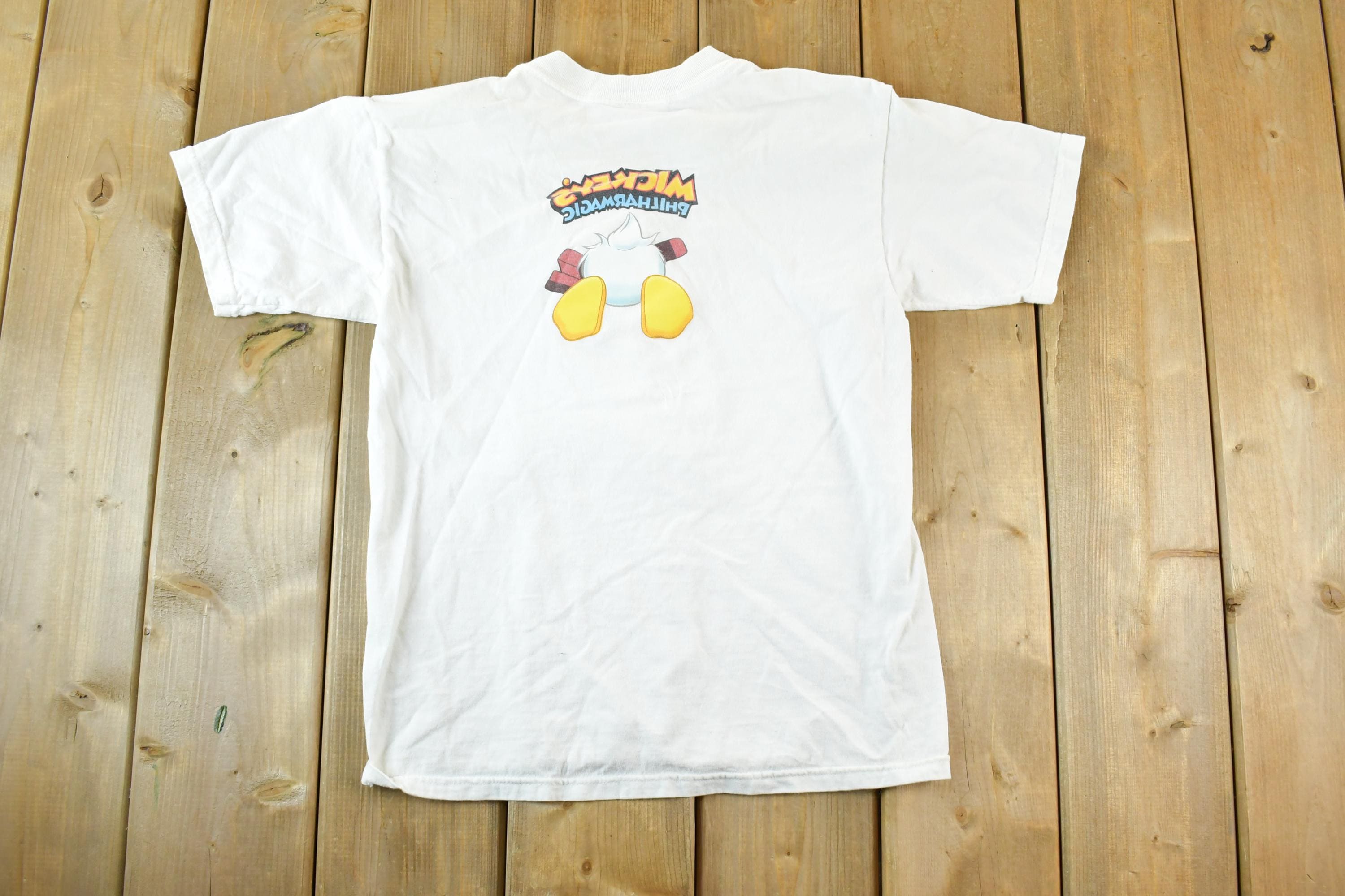 Vintage 1990s Walt Disney World Kid's Mickey's Philharmagic Disney Cartoon Promo T-Shirt Youth S