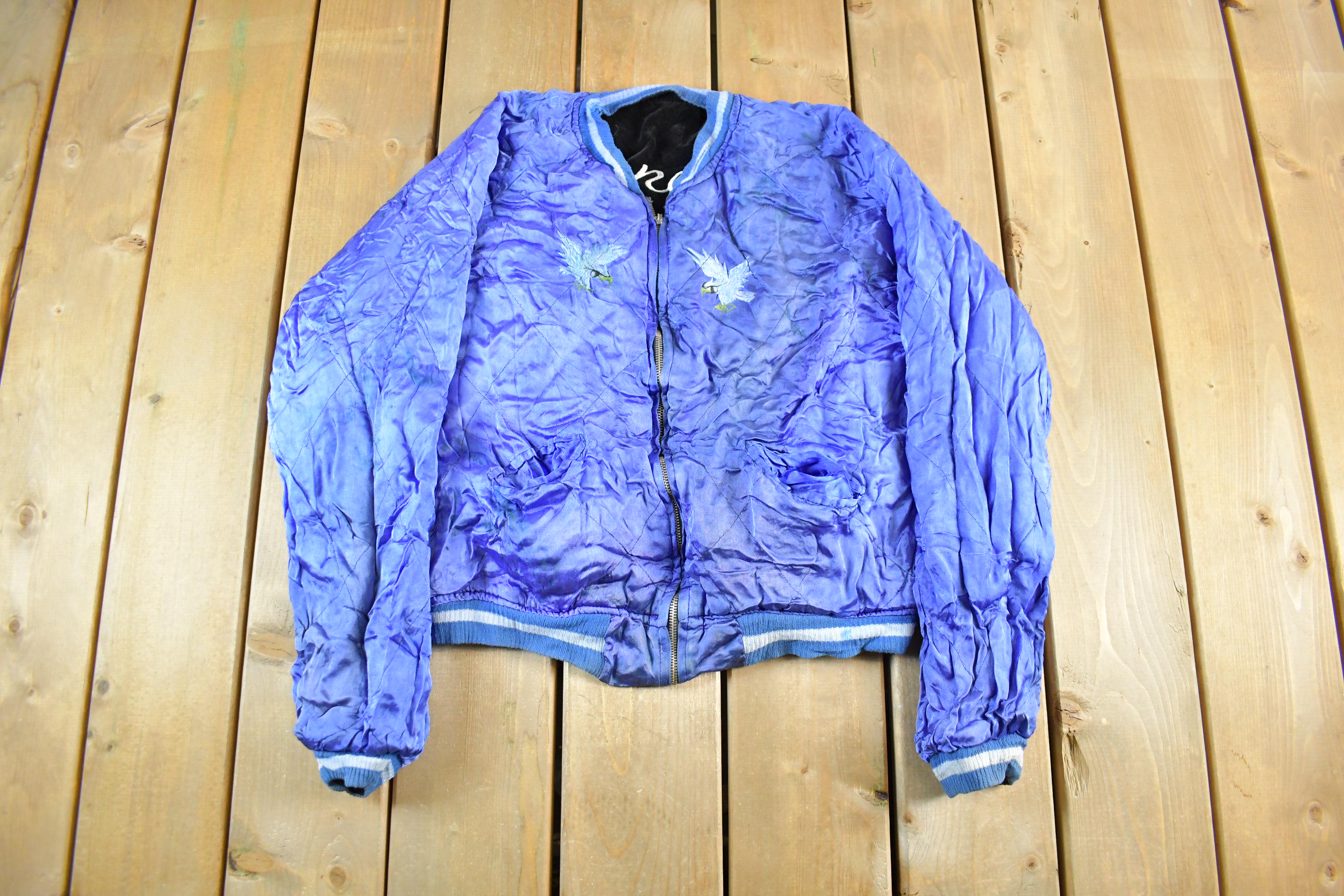 Vintage 1950s 1960s Japan Sukajan Souvenir Bomber Jacket Men's S