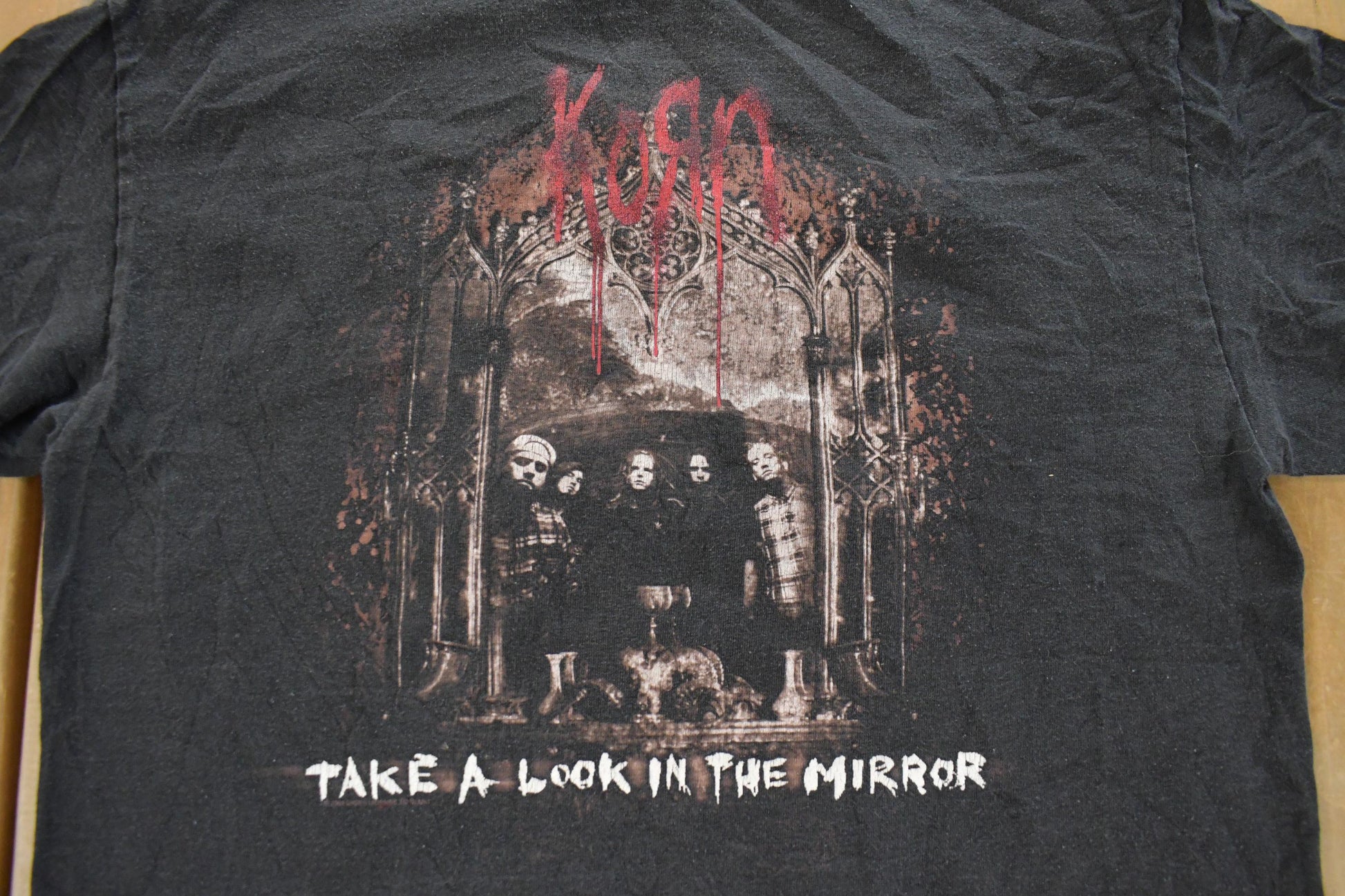 Vintage 2003 Korn Take a Look in the Mirror Graphic Band T-Shirt Men's M