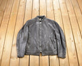 Vintage 1980s Excelled Cafe Racer Black Leather Jacket