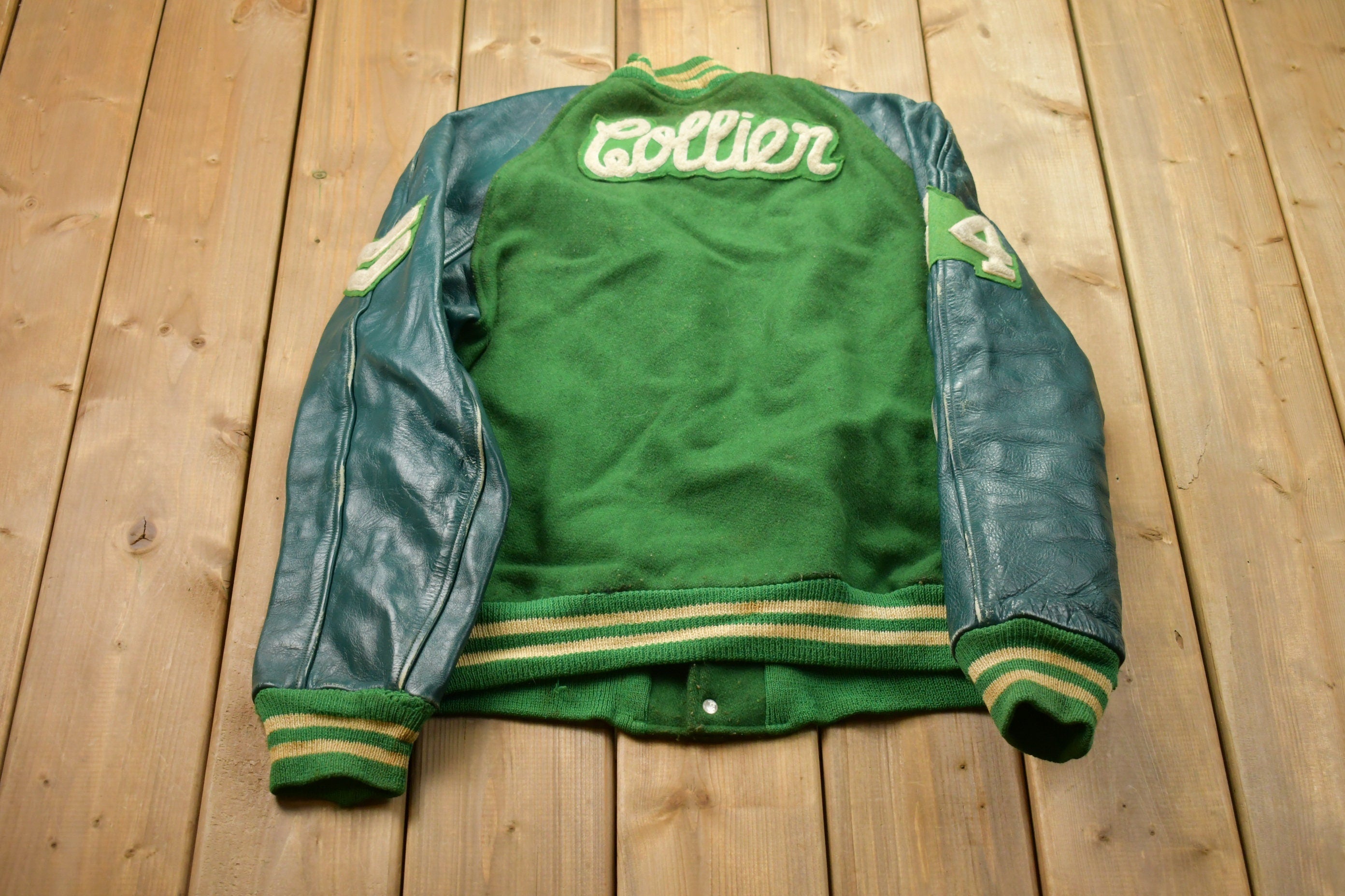 Vintage 1980s Butwin Leather Varsity Jacket