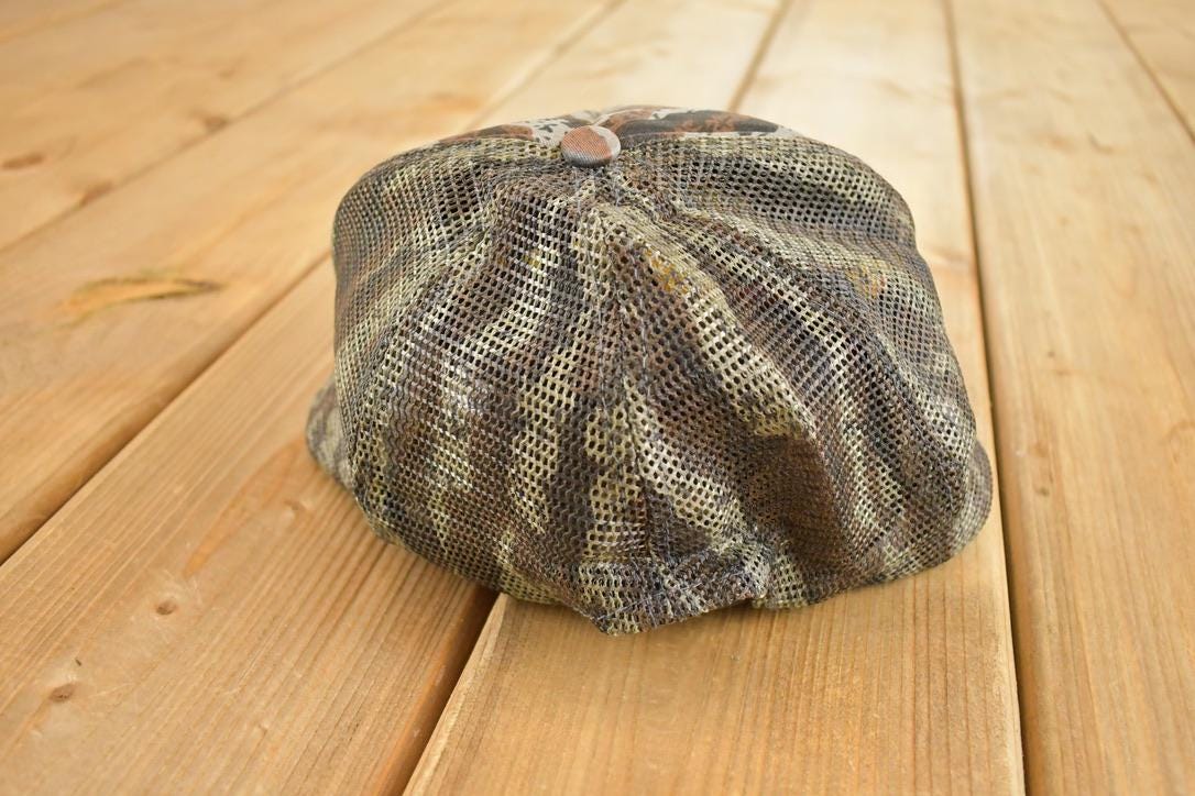 Vintage 1980s Fastenal Camo Mesh Snapback Trucker Hat /