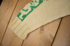 Vintage 1950s Hand-Knit Totem Pole Cowichan Sweater