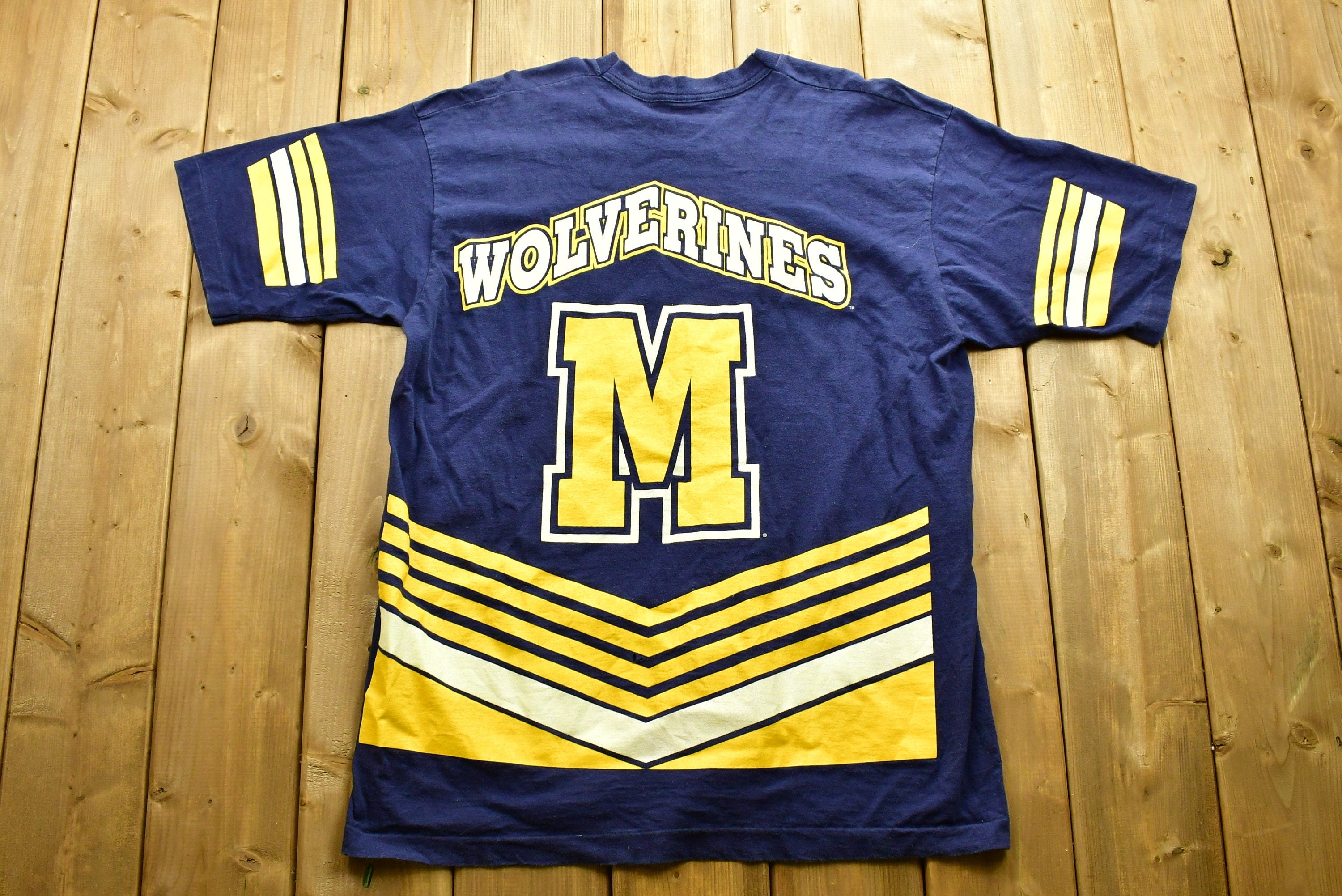 Vintage 1990s University of Michigan State Wolverines Collegiate T-Shirt